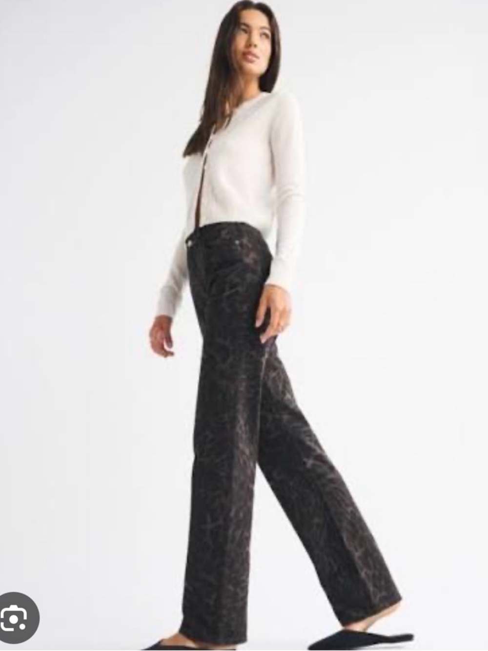 Abercrombie Leopard High Rise 90s Relaxed Jeans